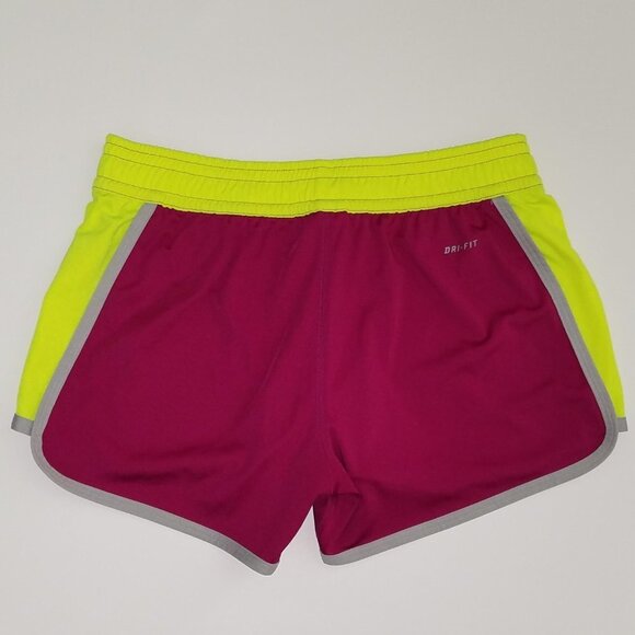 Nike Dri Fit Purple Neon Yellow Running Shorts Small - Picture 6 of 7